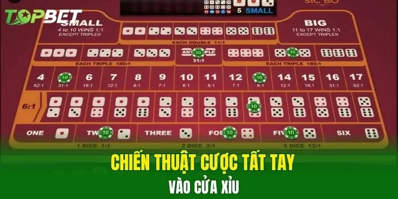 Chiến thuật cược tất tay vào cửa xỉu